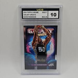 #GG-28 2024 Topps Chrome Cosmic Galaxy Greats David Robinson San Antonio Graded
